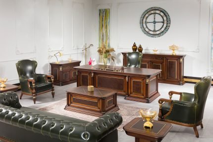 Zeus VIP yönetici masa takımı – Koca Ofis Mobilya