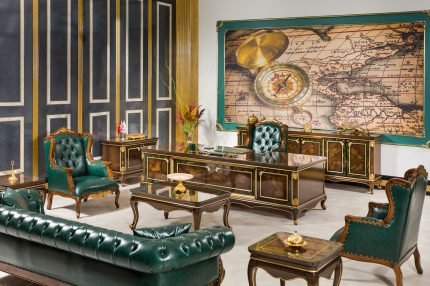 Zümrüt VIP yönetici masa takımı – Koca Ofis Mobilya