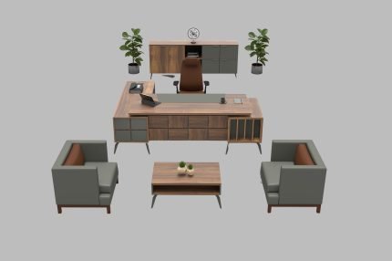 MİLANO VIP Yönetici Masa Takımı - Koca Ofis Mobilya