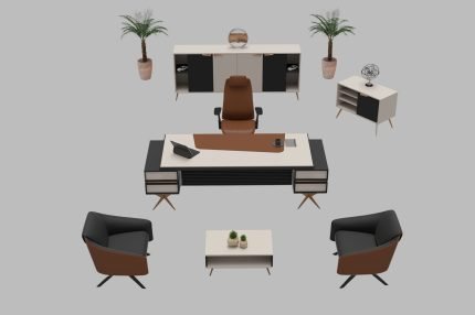 SANTA Kumsal Yönetici Masa Takımı - Koca Ofis Mobilya