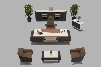 Moon Kumsal VIP Yönetici Masa Takımı - Koca Ofis Mobilya