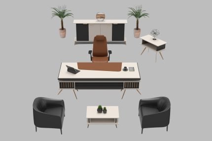 NEW YORK Kumsal yönetici masa takımı - Koca Ofis Mobilya