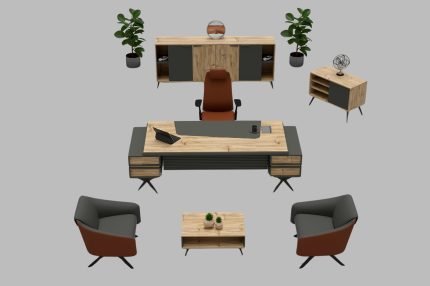 SANTA Keçe yönetici masa takımı - Koca Ofis Mobilya