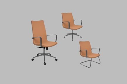 Slim Çalışma Koltuk Grubu – Müdür, Şef ve Misafir Koltuğu | Koca Ofis Mobilya