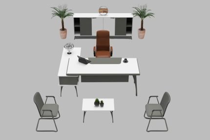 ZEUS Beyaz Personel masa takımı - Koca Ofis Mobilya